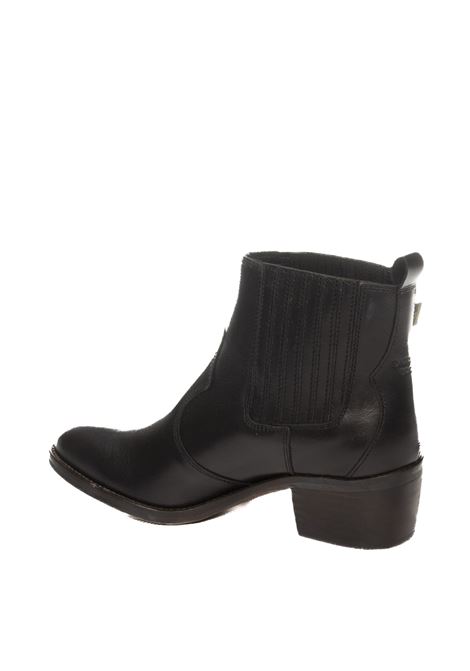 black leather ankle boot DAKOTA BOOTS | DKT73TEXAS-NEGRO